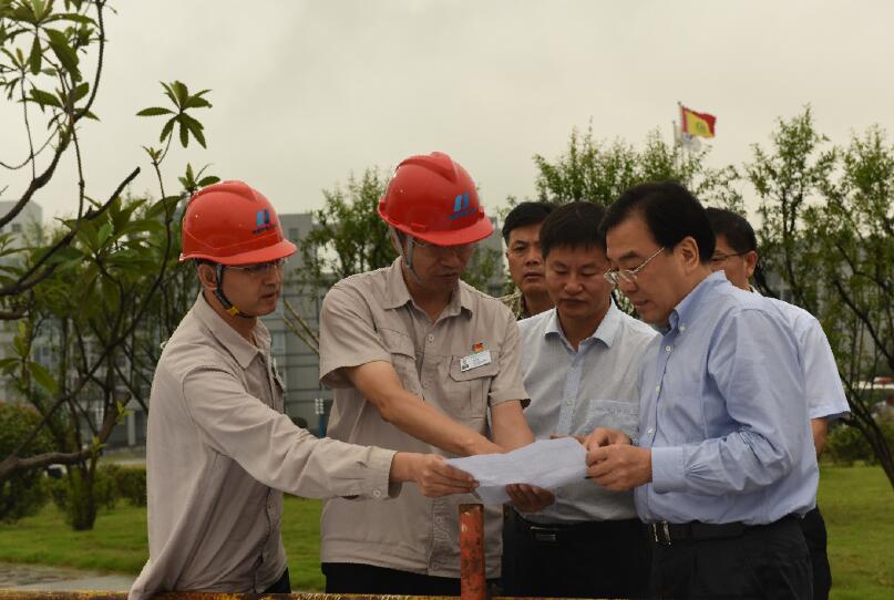 安徽省委副書記信長星一行赴華電蕪湖公司廠區檢查防汛工作