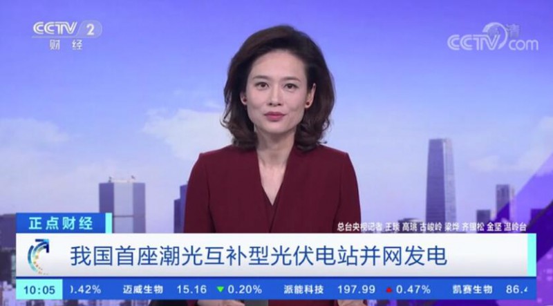 年均發電量超1億度！央視財經重點關注我國“首座”潮光互補型光伏電站