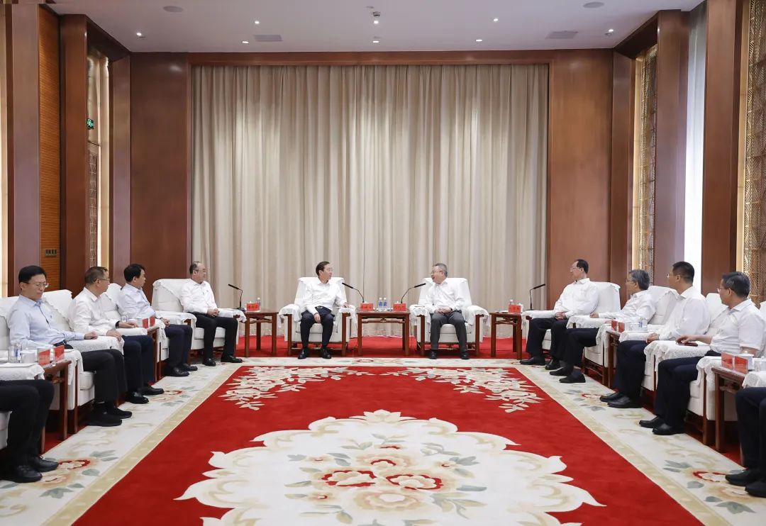 國家電網董事長辛保安與湖南省委書記沈曉明、省長毛偉明會談