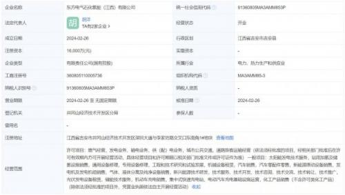 注冊資本1.6億元 東方電氣、中石化在江西成立氫能公司
