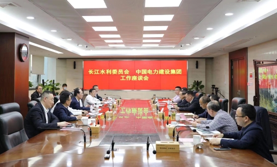 中國電建黨委書記、董事長丁焰章與長江水利委員會黨組書記、主任劉冬順會談