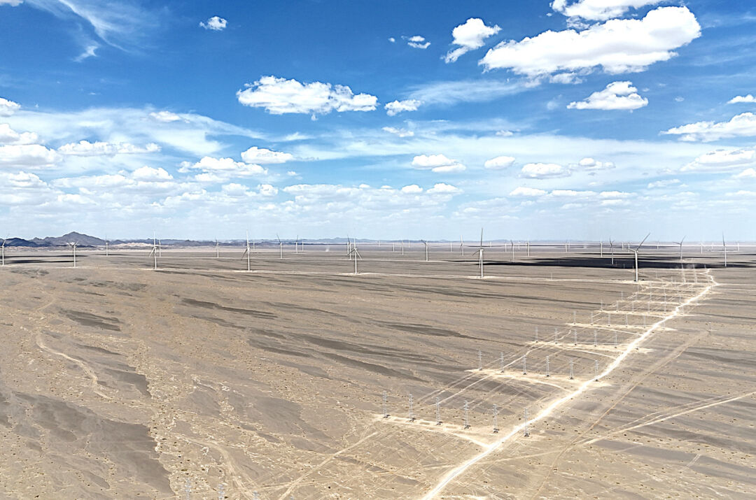 龍源電力敦煌480兆瓦風電項目全容量并網