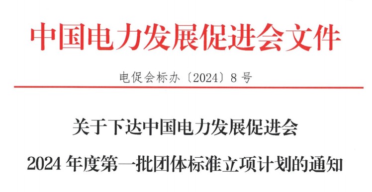 關于下達中國電力發展促進會2024年度第一批團