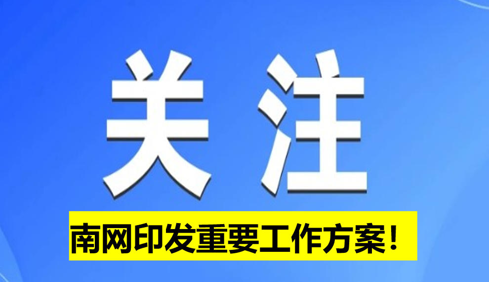 南網印發重要工作方案!